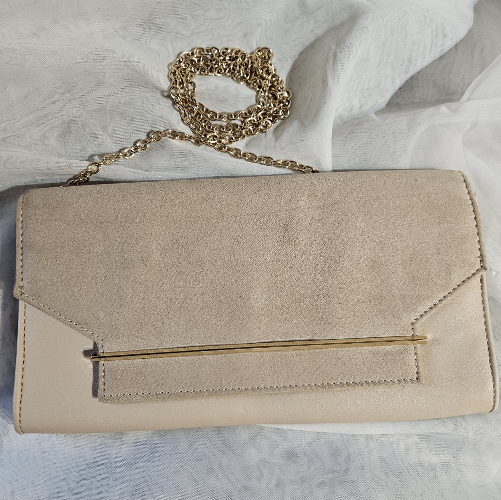 ALDO Purse/Clutch Cream & Gold | Removable Chain